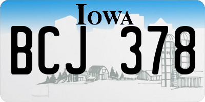 IA license plate BCJ378