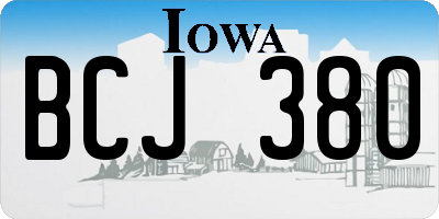 IA license plate BCJ380