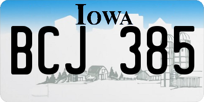 IA license plate BCJ385