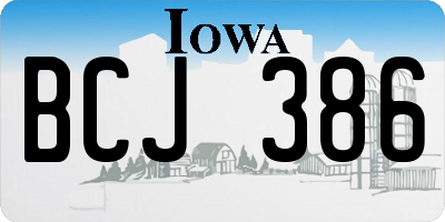 IA license plate BCJ386