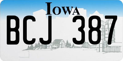 IA license plate BCJ387