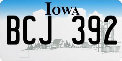 IA license plate BCJ392