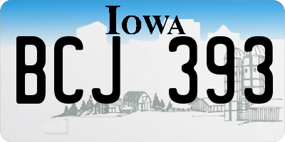IA license plate BCJ393