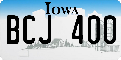 IA license plate BCJ400