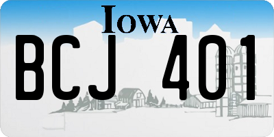 IA license plate BCJ401