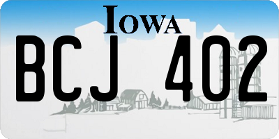 IA license plate BCJ402