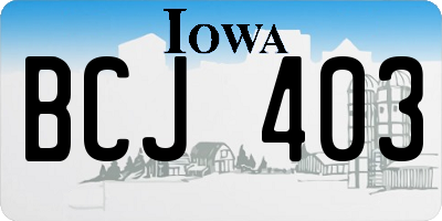 IA license plate BCJ403