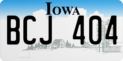 IA license plate BCJ404