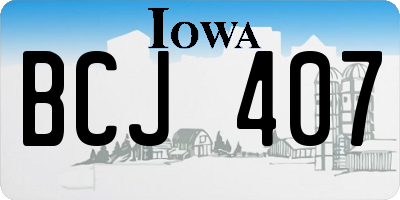 IA license plate BCJ407