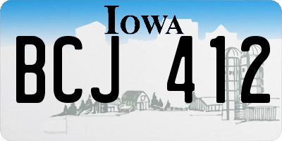 IA license plate BCJ412