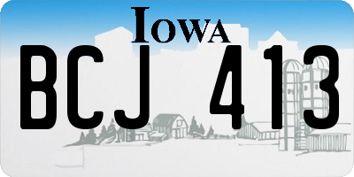 IA license plate BCJ413