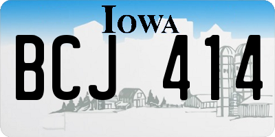 IA license plate BCJ414