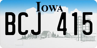 IA license plate BCJ415