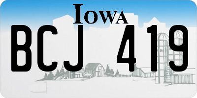 IA license plate BCJ419