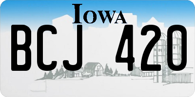 IA license plate BCJ420