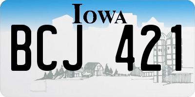 IA license plate BCJ421