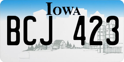 IA license plate BCJ423