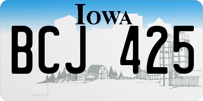 IA license plate BCJ425