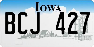 IA license plate BCJ427