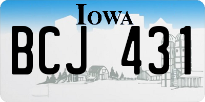 IA license plate BCJ431