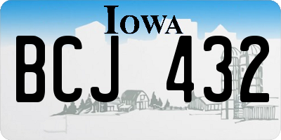IA license plate BCJ432