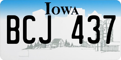 IA license plate BCJ437