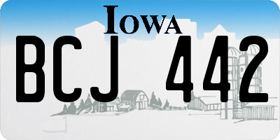 IA license plate BCJ442
