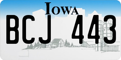 IA license plate BCJ443