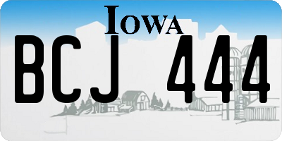 IA license plate BCJ444