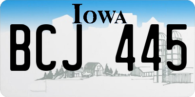 IA license plate BCJ445