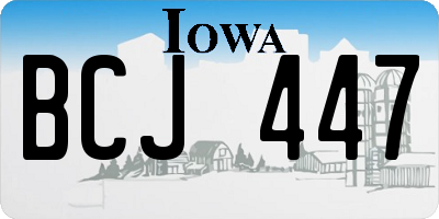 IA license plate BCJ447