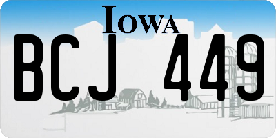 IA license plate BCJ449