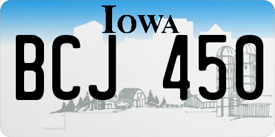 IA license plate BCJ450