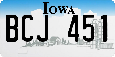IA license plate BCJ451