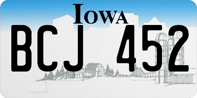 IA license plate BCJ452