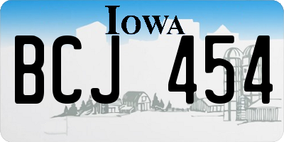 IA license plate BCJ454