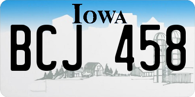 IA license plate BCJ458