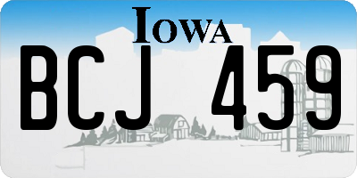 IA license plate BCJ459