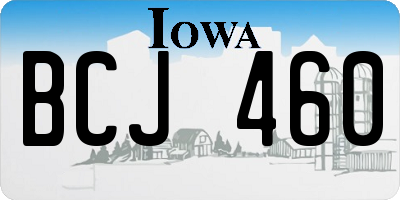 IA license plate BCJ460
