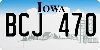 IA license plate BCJ470