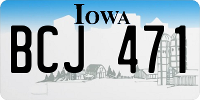 IA license plate BCJ471