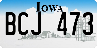 IA license plate BCJ473