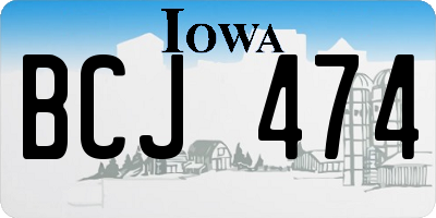 IA license plate BCJ474