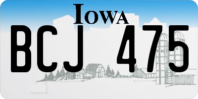 IA license plate BCJ475