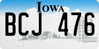 IA license plate BCJ476