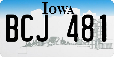 IA license plate BCJ481