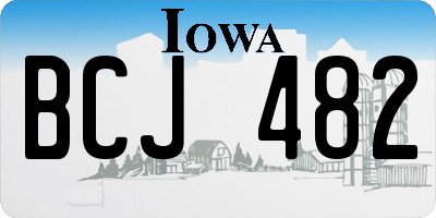 IA license plate BCJ482