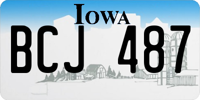 IA license plate BCJ487