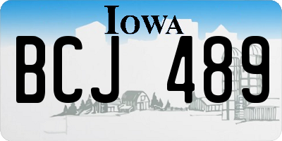 IA license plate BCJ489