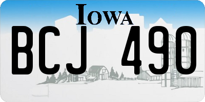 IA license plate BCJ490